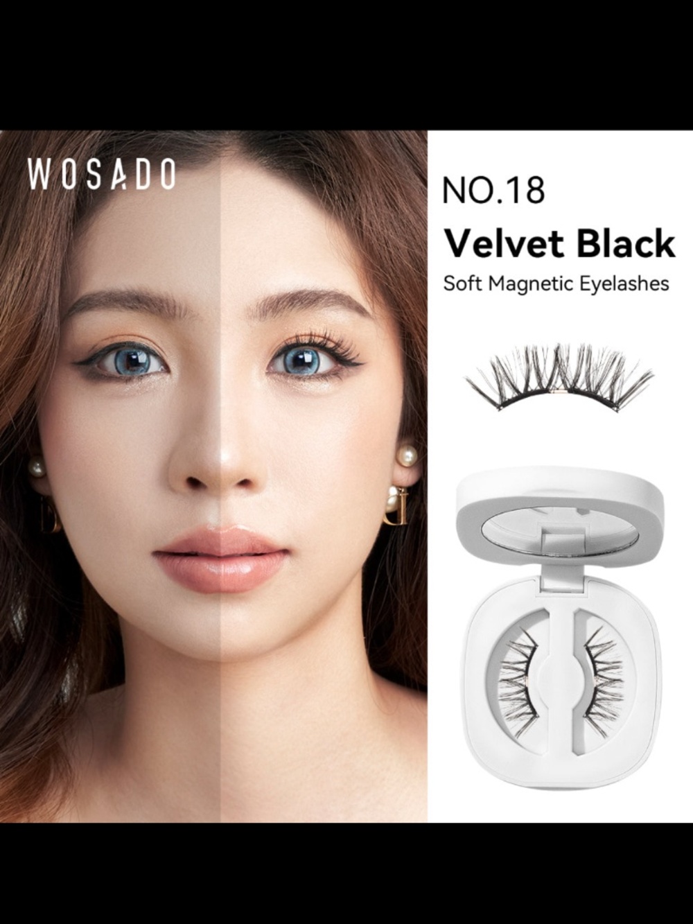 Wosado Magnetic Lashes (no18 Velvet Black)